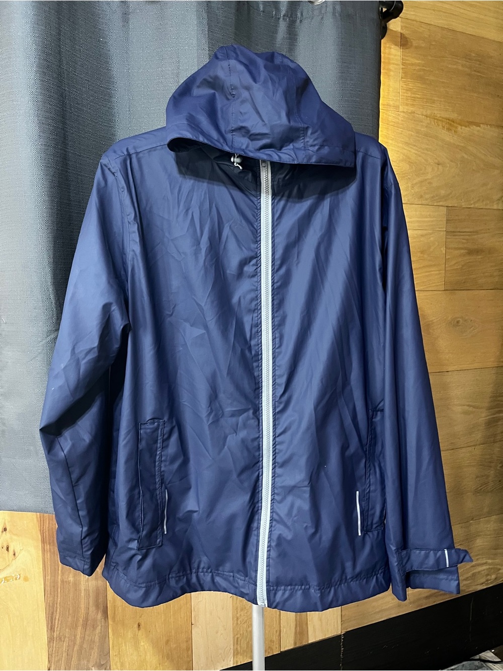 Port Authority Navy Lightweight Hooded Jacket